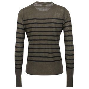 CT PLAGE Women's Striped Long Sleeve Sweater Women KAKI Sweaters & Knitwear
